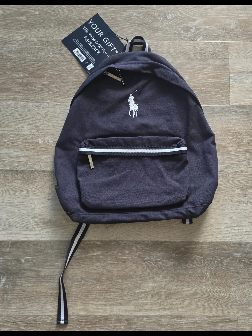 Ralph Lauren World of Polo Backpack Navy New With Tags Pony Logo